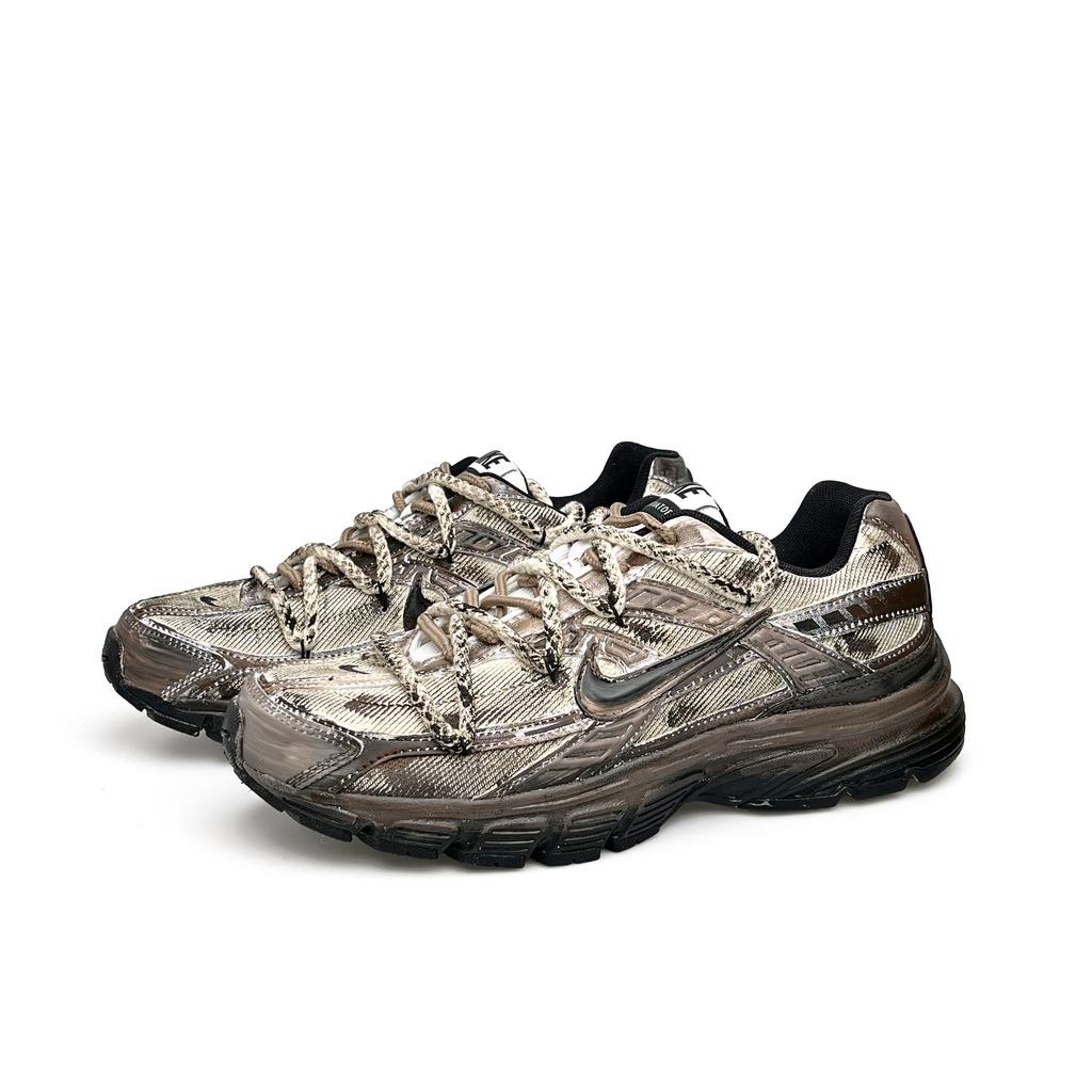 Nike Initiator Abrasion Resistant Low top Casual Physical Fitness Test Physical Exam Running Shoes Unisex Black Brown 394055-100(Team920-BOX)