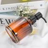 Thick Clear Soap Dispenser 12Oz Hand Soap Containers Liquid Brown Soap Bottle  Countertop