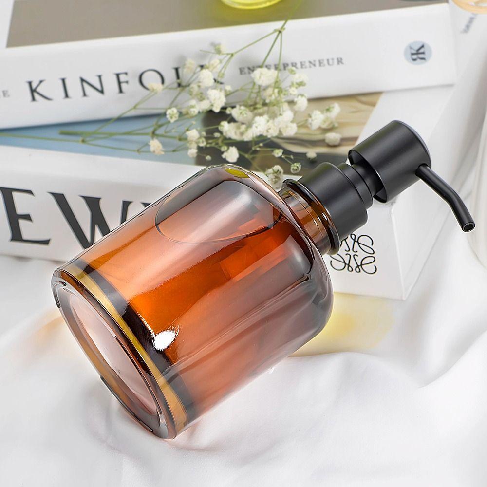 Thick Clear Soap Dispenser 12Oz Hand Soap Containers Liquid Brown Soap Bottle  Countertop