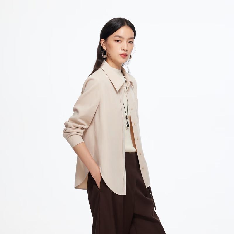 VEROMODA Women's Solid Pocket Lapel Shirt