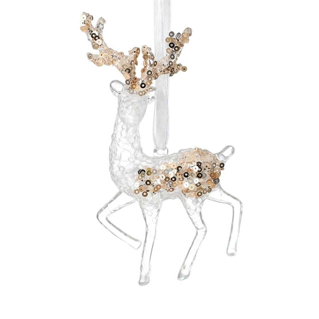 Christmas Decorations Sequined Acrylic Pendants, Christmas Tree Scene Pendants