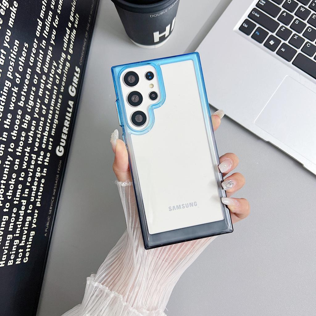 Suitable for Samsung S24 Mobile Phone S25 Ultra Hard Acrylic S24plus Gradient S23 Transparent Space Shell Gradient