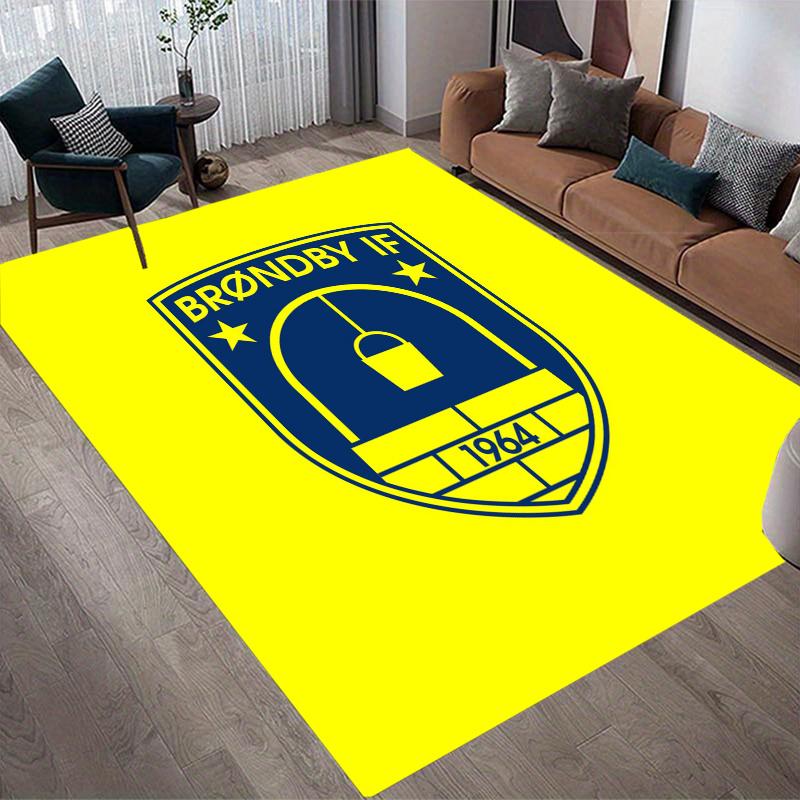 Brondby IF Home Sofa Decoration for Living Room & Bedroom, Non‑Slip Play Flannel Floor Mat for Game Room