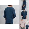 Premium Men's Long Sleeve Linen Shirt With Loose Fit For Casual Summer Comfort