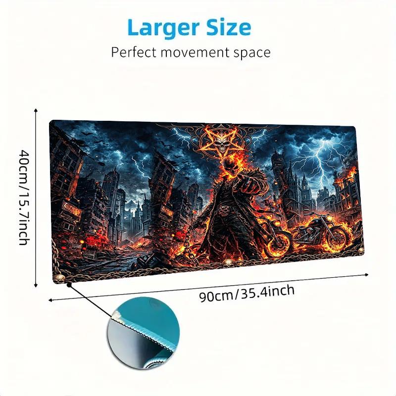 Horseman of Hell Color Mouse Pad Large Gaming Table Cushion Non-slip Laptop Tablet Big Mousepad XXL Mat Mini PC Playmat With Lock edge