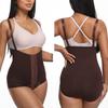 High-waisted Tummy-control Bodysuit with Three-row Button Fastening, Adjustable Straps, and Buttock-lifting Shaping for Women