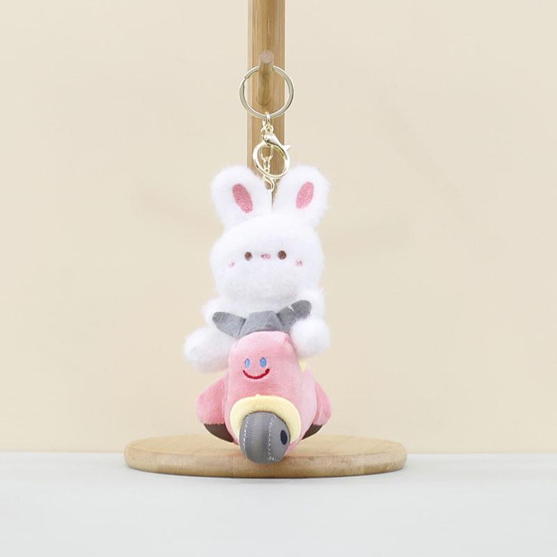 

Lovable Bunny Motorcycle Panda And Dog Plush Toy With Soft Short Fur And Functions Music StyleA