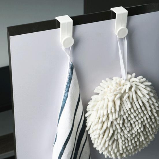 2Pcs Space-saving Door Hooks Multi-Functional ABS Minimalist Design Cabinet Door Hanger for Kitchen