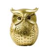 Hyack Owl Figurine, Lucky Charm, Feng Shui, Gold, Gift, Amulet, Talisman, Ornament (Gold) [Parallel Import]
