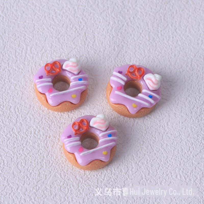 Cute DIY Resin Donut Simulation Materials for Jewelry and Crafting