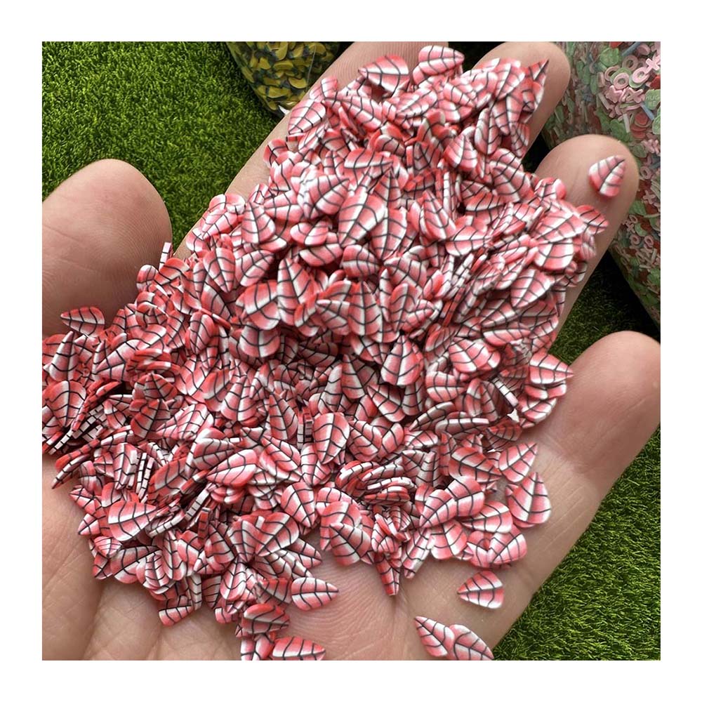 Hot Soft Clay Leaf Sprinkle Polymer Clay Leaves Slices for DIY Nail Decor Scrapbooking Slime Fillings