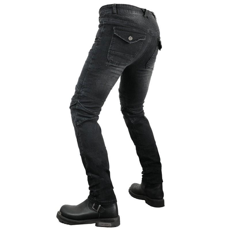 Mens Motorcycle Riding Pants With Built-in Protective Padding Stretch Cotton All-Season Outdoor Motorbike Trousers