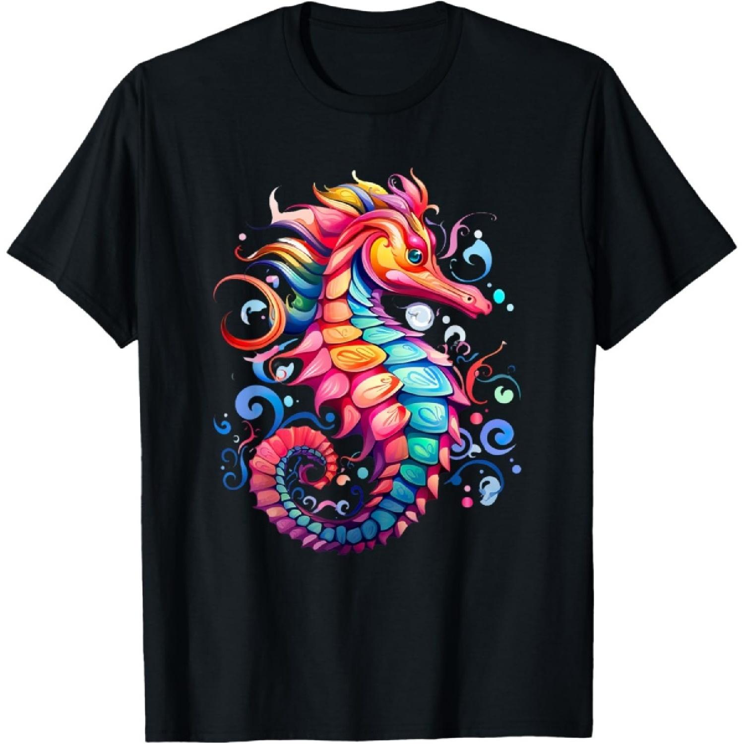Seahorse Underwater World for a Seahorse lover T-Shirt(1) XXXXXL чёрный