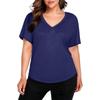 V Neck T Shirts for Women Casual Short Sleeve Shirts for Women Comfortable Spring Tops for Women Loose Fit Summer Tops for Women