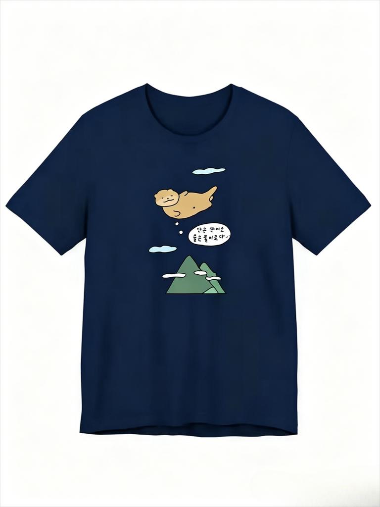 CartoonPrinted ShortSleeve Otter TShirt with Korean Print Perfect for Summer 2026 New Unisexs Clothing Womens Clothing T Shirt