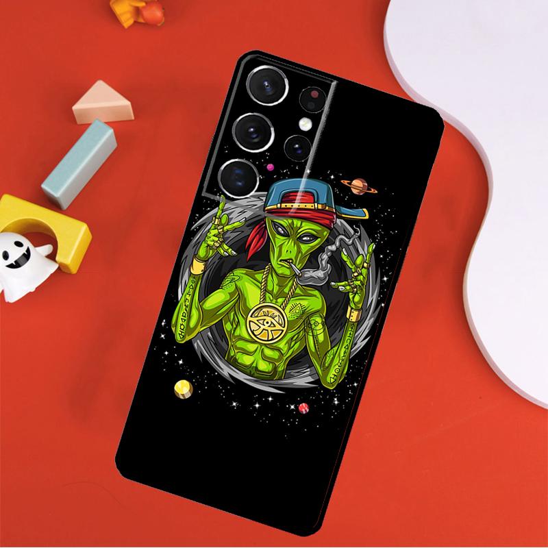 Space Alien Magic Phone Case For Samsung Galaxy S25 Ultra S24 Ultra S9 S10 S20 S21 S22 S24 Plus S23 FE Cover