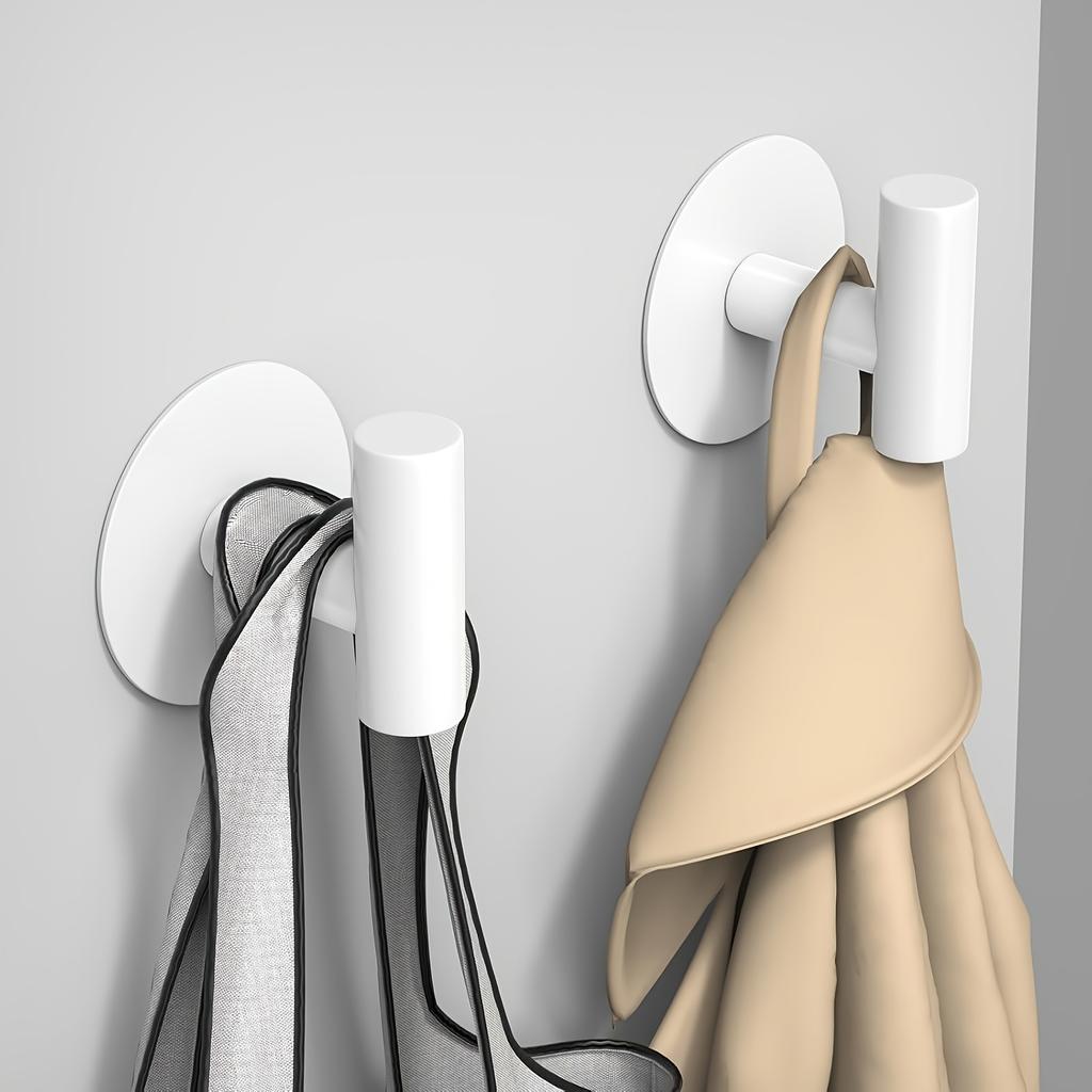No-Drill Fashion Wall Hook Set Of 4, Simple Style, Suitable For Kitchen, Bathroom And Clothing Storage Easy-To-Install Wall Hooks Bathroom