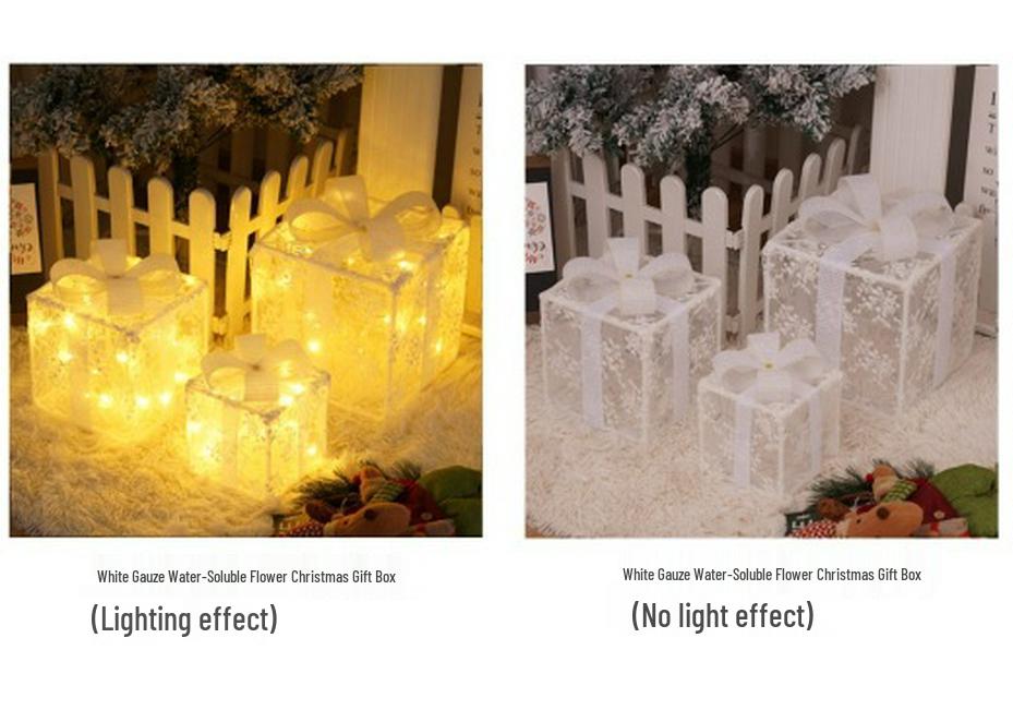 Christmas LED String Lights Gift Set: 3-Piece Decoration for Festive Party Atmosphere