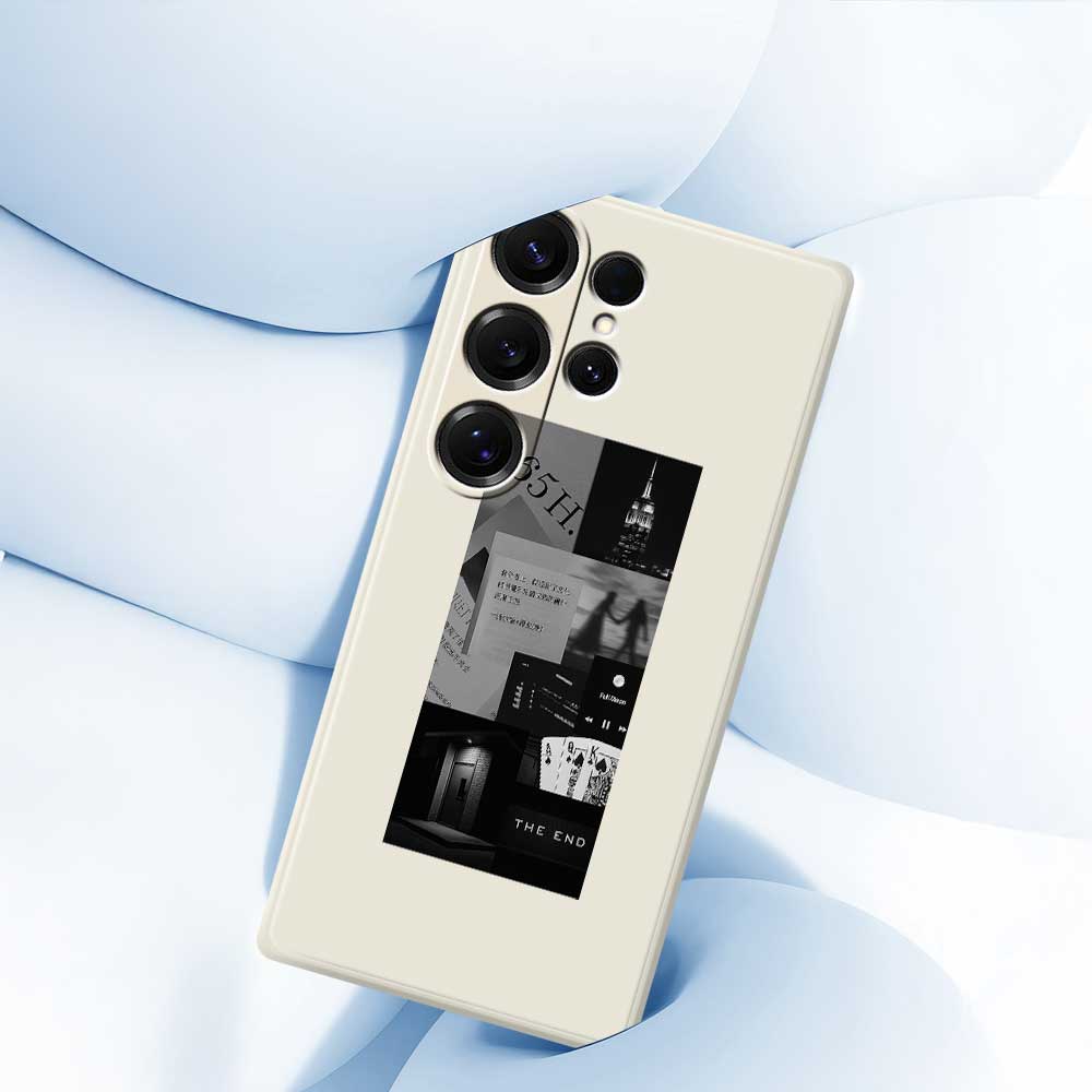 For Samsung Galaxy S25 Ultra Case Stitching Photos Pattern Printing Straight Edge TPU Phone Back Cover