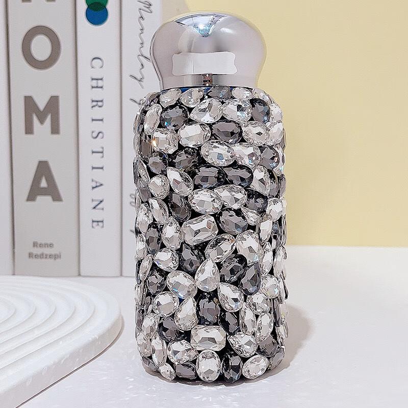 Diamond-Studded Portable 304 Stainless Steel Thermos Cup