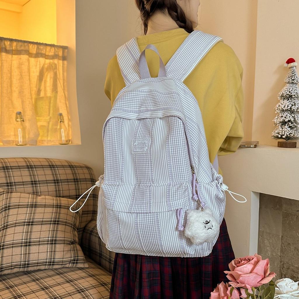 Schoolbag Middle and high school students Backpack Girls College students Class Commuter schoolbag 1011 New large-capacity casual backpack