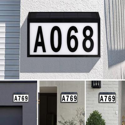 Solar House Numbers Light LED Illuminated Waterproof Address Sign Easy