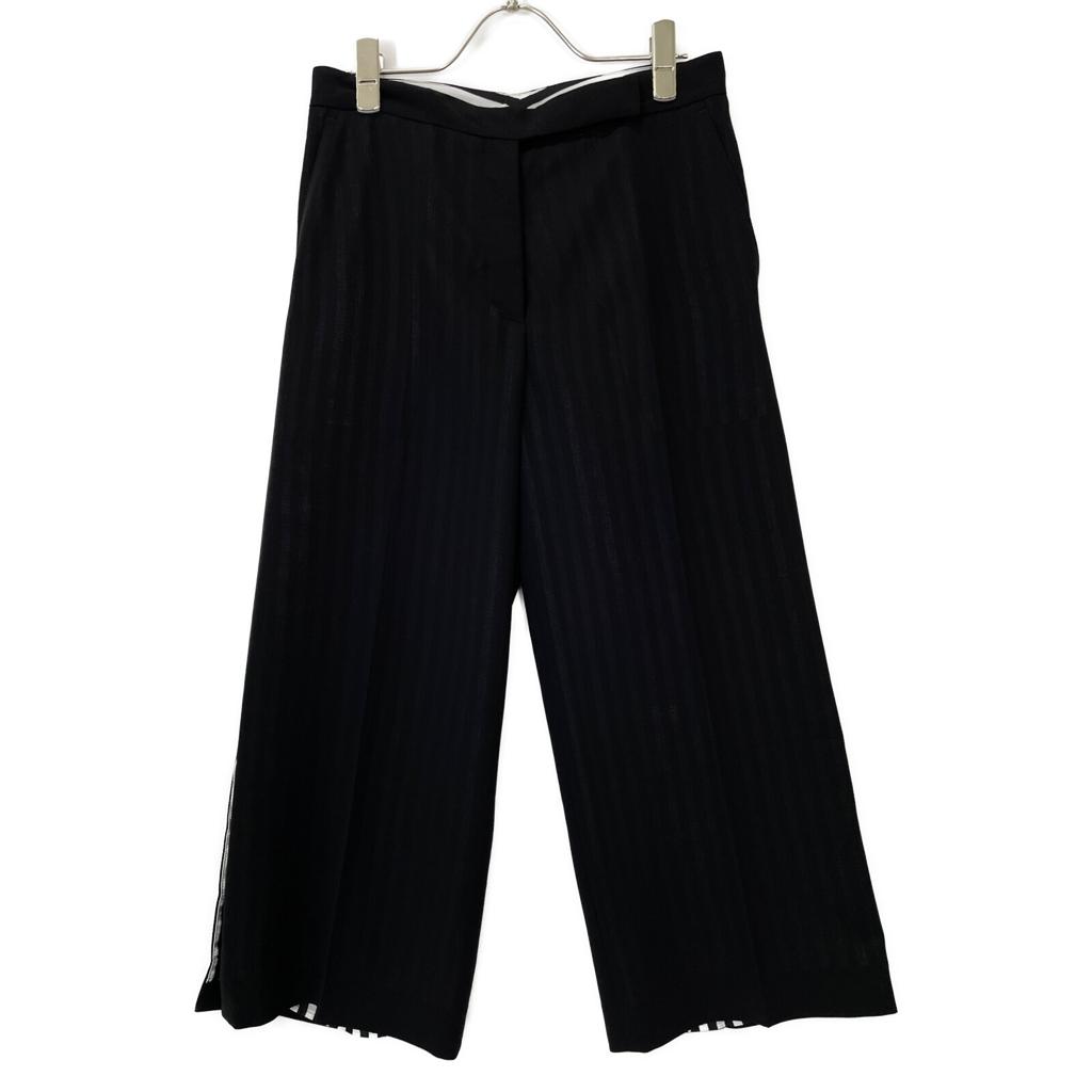 MARCO De VINCENZO MARCO DE VINCENZO 17S-MR5031-036 Black Wool Side Slit Pants Bottoms 36 Black X whiteUsed