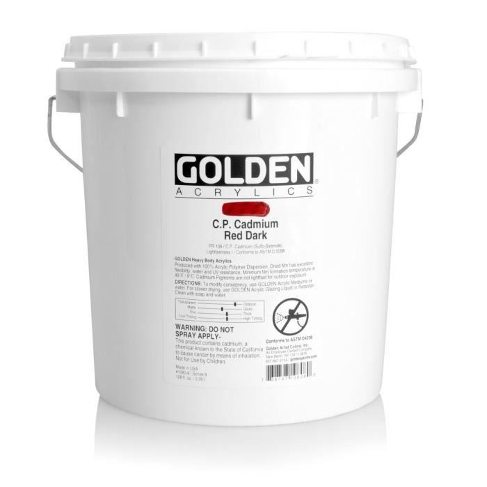 Peinture Acrylic HB Golden 3,78 L Rouge Cadmium Fonce S9
