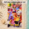 Beach TowelThe Amazing Digital Circus Custom Name Text Personalized Soft Towel for Beach Pool Indoor Home Decor Gift