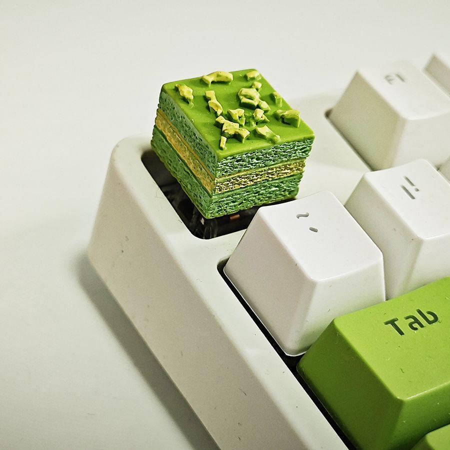 Handmade Creative Cross Cake Mechanical Keyboard Keycaps - Super Cute Hamburger Design