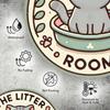 The Litter Room Cat Metal Sign Round 7.8x7.8 Inch Vintage Wall Decor for Bar Cafe Garage