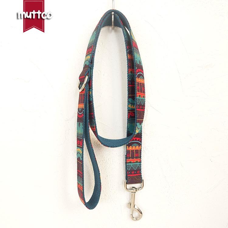 Ethnic Style Personalized Dog Collar & Leash - New Design Large