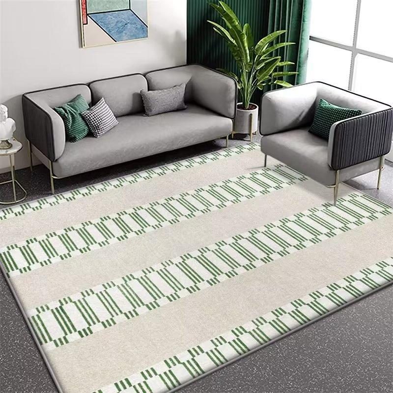 Living Room Coffee Table Carpet Striped Graphic Floor Mat Household Living Room Large-area Laying Soft Floor Mat