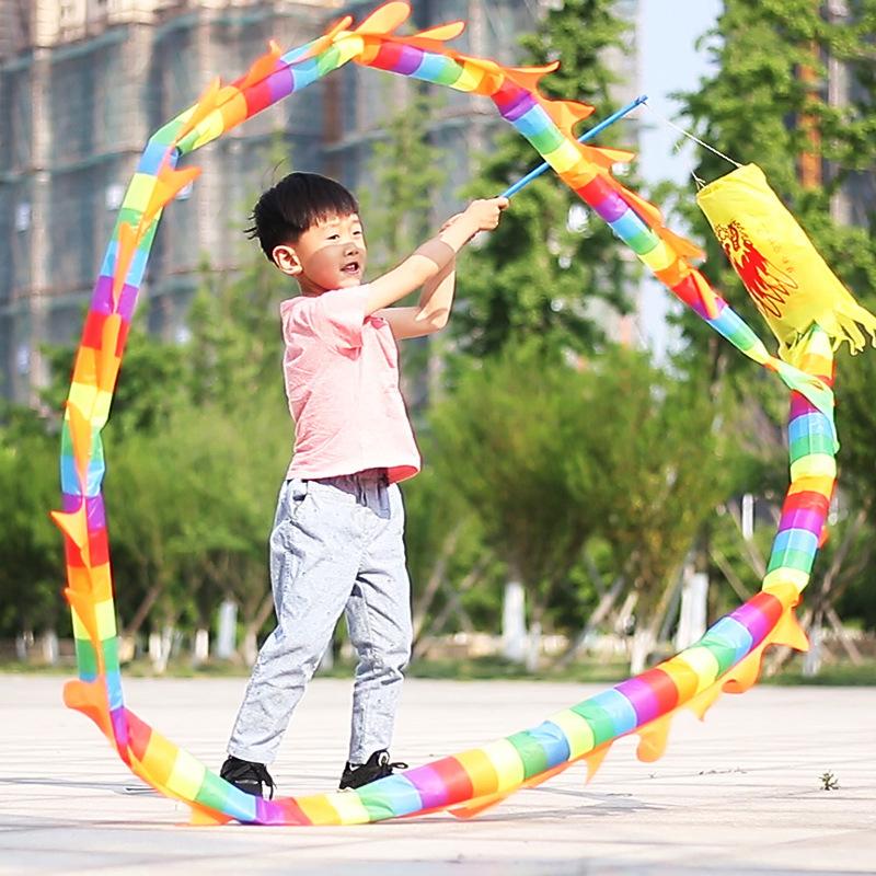 2/5/7/12/15 Meter Dragon Dance Ribbon Fitness Dragon Body Without Rod Festival Celebration Square Dance Performance Props