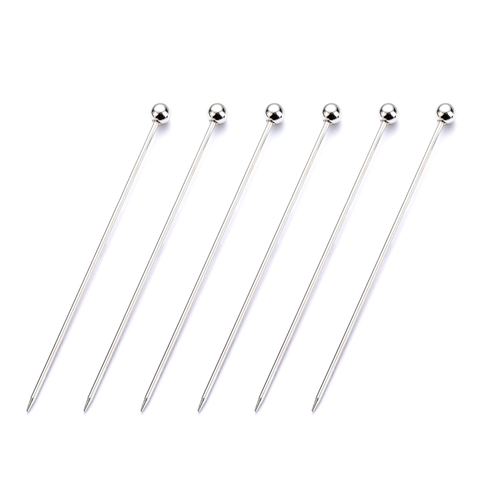 

6 шт. Паличка для перевірки торта з нержавіючої сталі Інструмент для випічки Багаторазові голки для перевірки торта для кухні, дому, інструменти для пекарні, довговічні срібний
