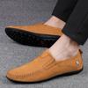One-pedal Men's Shoes Lazy Doudou Shoes Fashion Soft Leather Soft Sole Breathable Leather Casual Shoes Breathable Leather Shoes