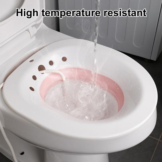 Basin Bidet Oval Non-slip Foldable Grooved Flexible Wash Plastic Hemorrhoid Relief Pregnant Bidet for Women