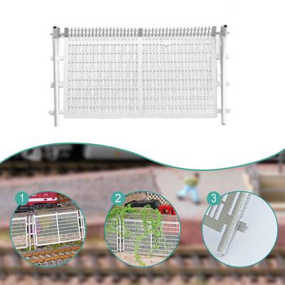 Model Railway Scenery Fence Easy Installation 1:64 Ornament for Micro Landscape Decor Building