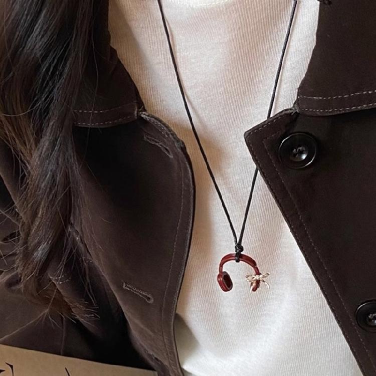 Minimalist Headphone Necklace Versatile Jewelry Piece for Women Gift For Friend Bridesmaids or Special Occasion