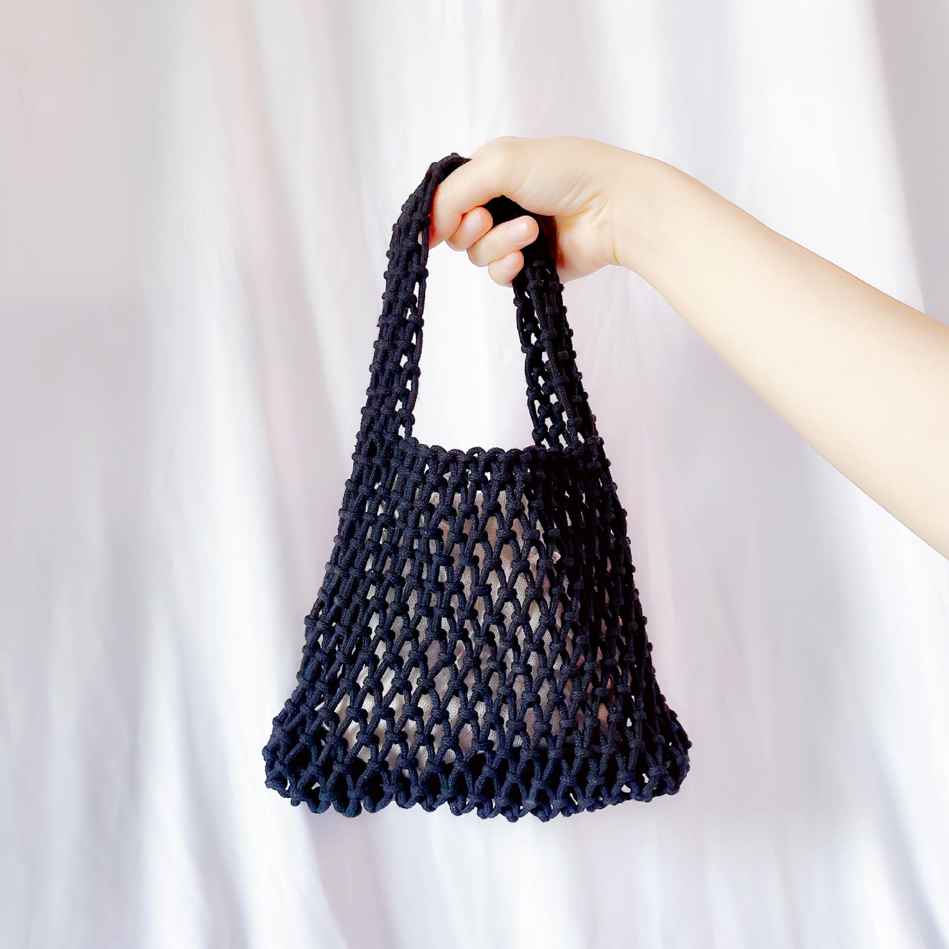 

Корейский стиль, ручная работа, хлопковый сетчатый клатч: Модная, Универсальная Сумка-Клатч для Пляжного Отпуска