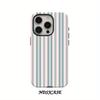 Elegante Custodia a Strisce per iPhone 17 16 15 14 13 12 11 X XR XSMAX 7 8 Air Pro Max Plus Lusso Cover Posteriore a Doppio Strato