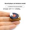 1 Piece Doll House Miniature Record Machine Japanese Style Grocery Retro Record Player Cat Cute Crafts