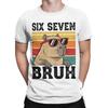 Sechs Sieben Bro 67 Meme Lustige Capybara T-Shirts Herren 100% Baumwolle Lustiges T-Shirt Rundhals T-Shirt Kurzarm Oberteile Geschenkidee