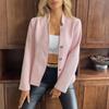 Women's Fashionable Solid Color Long Sleeved Casual Button Cardigan Jacket