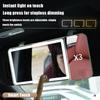 1Pc Portable Car Led Makeup Mirror Hd Mirror Three Gear Adjustment Sun Visor Plate Universal Interior Rear Mirror Vanity Mirror