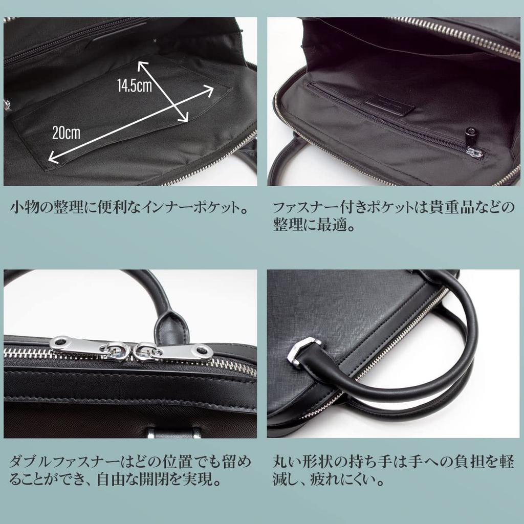 Liten bedriftsveske Mini dokumentmappe Ekte skinn Saffiano skinn Lett Kompakt Minimal Nettbrett Filoppbevaringsveske 21 Marineblå [Dom Teporna] Herre