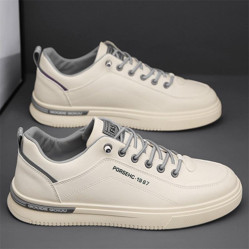 

Черные мужские кроссовки на толстой подошве, дизайнерская спортивная обувь, модная повседневная обувь из волокнистой кожи, дышащая, увеличивающая рост, на плоской толстой подошве 39 бежевый