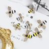 2Pcs Droping Öl Einstellung Diamant Kleine Biene Legierung Metall Zubehör Für Schmuck Komponenten Herstellung DIY Halskette Armband Ohrring