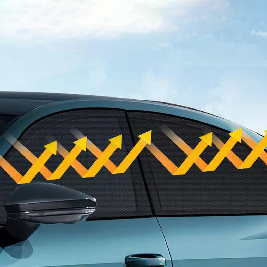 Car Window Sunshade Cover Summer UV Protection Car Side Front Rear Window Mesh Curtain Sunshade Protector Cover Auto Accessorie