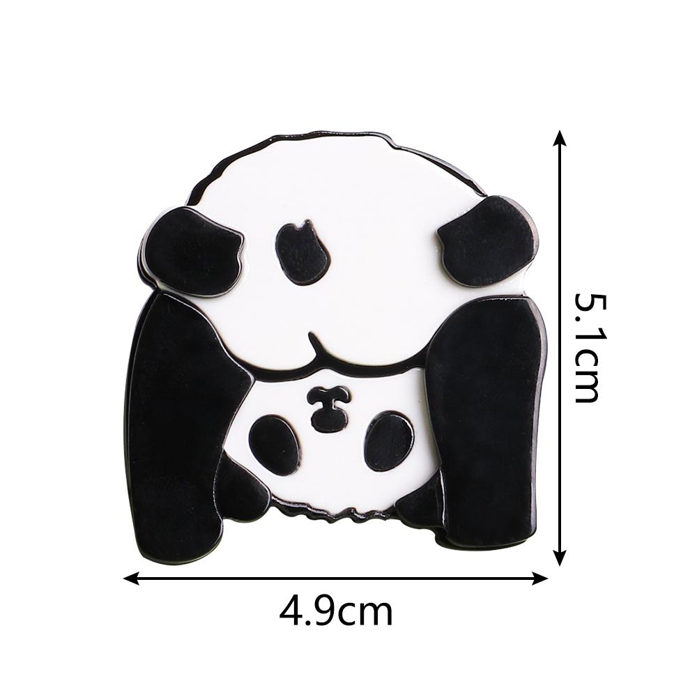 New Cute Panda Acrylic Brooches for Women Girls Funny Animals Badge Backpack Clothes Lapel Pins Brooch Dress Fashion Jewelry